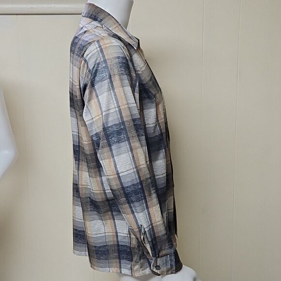 Vtg 60s 70s Disco Shirt Mens XL Big Collar Polyester Groovy Styled in California - Picture 4 of 9